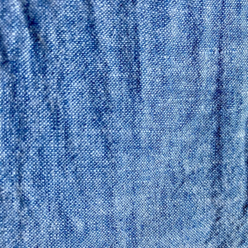 Perry Ellis Portfolio Linen Cotton Trouser Slack Mens 37.5x30.5 Baby Blue Breezy